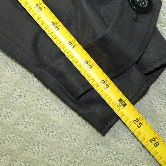 Kenneth Cole Reaction Trench Coat Womens Size Medium Classic Black Belted Button - Picture 4 of 6